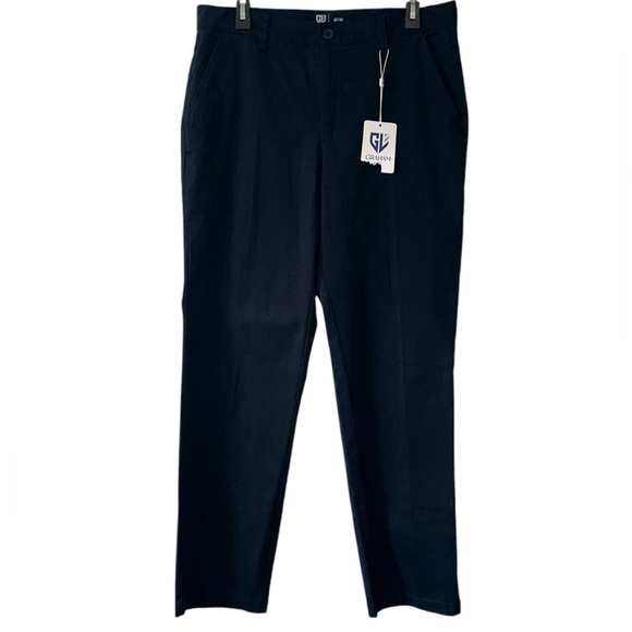 Graham Luxe Other - Graham Luxe Men’s Richmond GL5013M Jet Black Cotton Golf Pants- Size 34X30